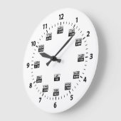 24 Hour Military Style Time Clock Grote Klok (Hoek)