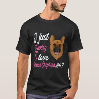 24 Ik hou gewoonweg van Duitse herder OK Duitse he T-shirt