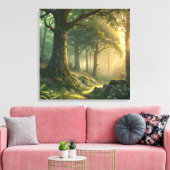 24 Inch Square Custom Canvas Photo Wall Art (Insitu (Woonkamer))