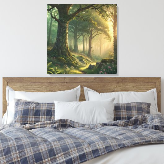 24 Inch Square Custom Canvas Photo Wall Art (Insitu (Slaapkamer))