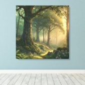 24 Inch Square Custom Canvas Photo Wall Art Afdruk (Insitu (Houten vloer))