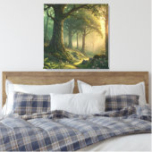 24 Inch Square Custom Canvas Photo Wall Art Afdruk (Insitu (Slaapkamer))