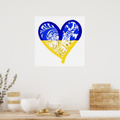 24-inch vierkant poster - ondersteuning Oekraïne (Keuken)