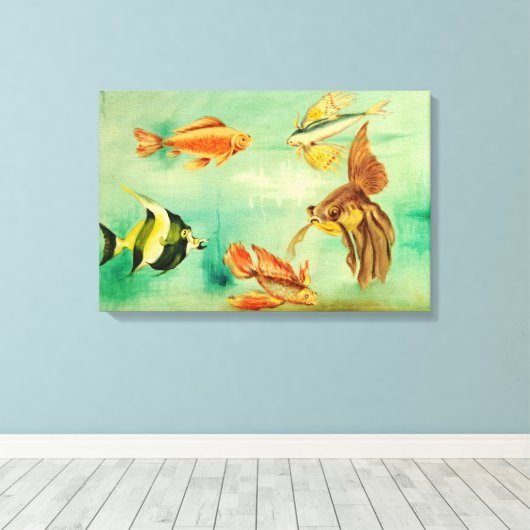 24-inch x 16-inch acquario canvas afdruk (Insitu (Houten vloer))
