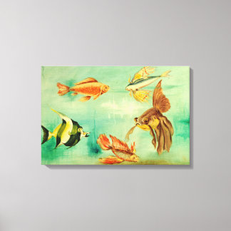 24-inch x 16-inch acquario canvas afdruk