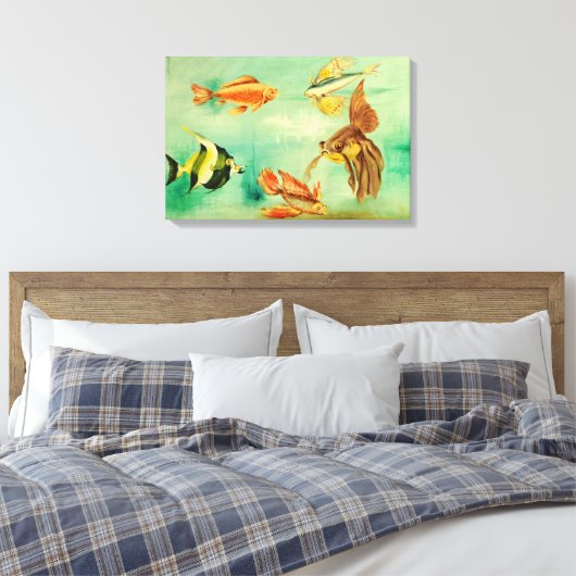 24-inch x 16-inch acquario canvas afdruk (Insitu (Slaapkamer))