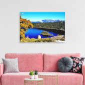 24-INCH X 16-INCH BEAUTIFUL EMERALD BAY LAKE TAHOE CANVAS AFDRUK (Insitu (Woonkamer))