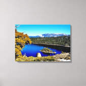24-INCH X 16-INCH BEAUTIFUL EMERALD BAY LAKE TAHOE CANVAS AFDRUK (Voorkant)
