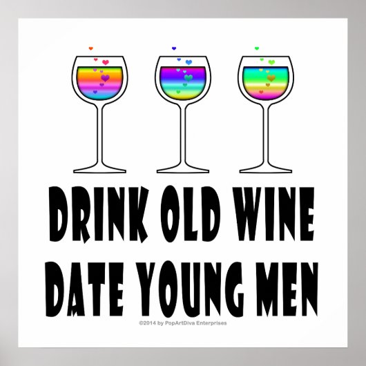 24-inch X 24-inch POSTER - OUDE DRINK, DATUM JONGE (Voorkant)
