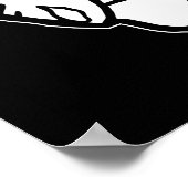 24-inch x 24-inch, Poster papier (matte) zwart (Hoek)