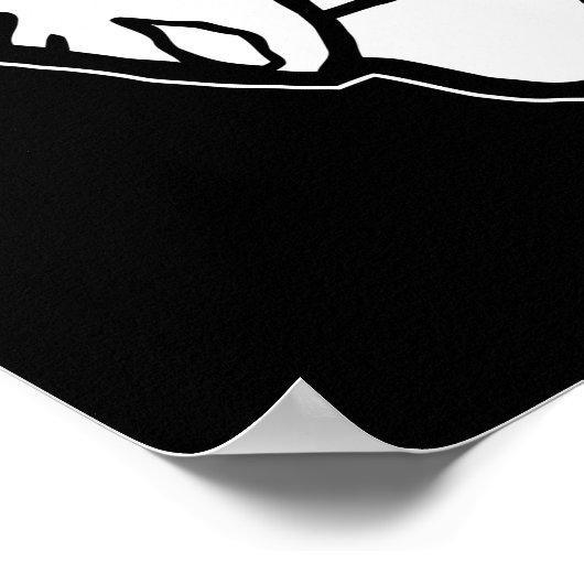 24-inch x 24-inch, Poster papier (matte) zwart (Hoek)