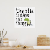 24-inch X 24-inch POSTER - TEQUILA, CHEAPER DAN TH (Keuken)