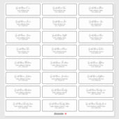 24 Individual Wedding Guest Address Labels (Vel)