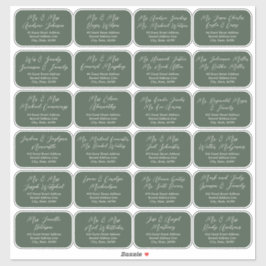 24 Individuele Script Bruiloft Gast Adresetiketten Sticker