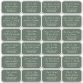 24 Individuele Script Bruiloft Gast Adresetiketten Sticker (Voorkant)
