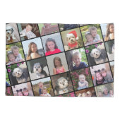 24 Instagram Foto collage met aangepaste tekst Kussensloop (Achterkant)