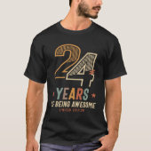 24 jaar Geweldige 2000 24e verjaardag T-shirt (Voorkant)