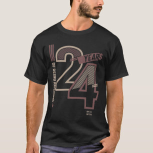 24 jaar Geweldige 24e geboorte-cadeauideeën T-shirt