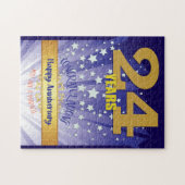 24 jaar herstel Jubileum vet cijfer Legpuzzel (Horizontaal)