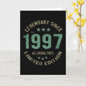 24 Jaar Oud Bday 1997 Legende Sinds 24e Verjaardag Kaart (Gele Bloem)