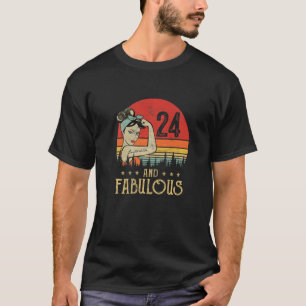  24 jaar oud op zondag en 24 jaar oud op de Fantas T-shirt