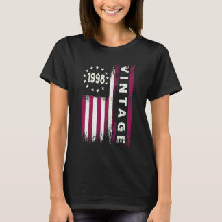 24 Jaar Oud  Vintage 1998 Amerikaanse Vlag 24e Ver T-shirt