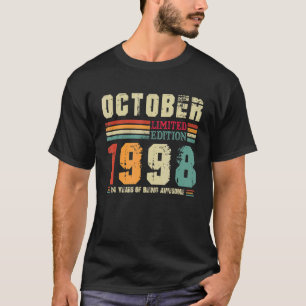 24 jaar oude Retro Birthday Geweldige sinds oktobe T-shirt