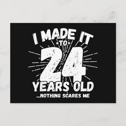 24 Jaar Oude Sarcastische Meme Leuk 24e Verjaardag Briefkaart (Voorkant)