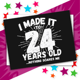 24 Jaar Oude Sarcastische Meme Leuk 24e Verjaardag Briefkaart