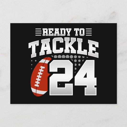 24 Jaar Oude Tackle Voetbal Feestje 24e Verjaardag Briefkaart (Voorkant)