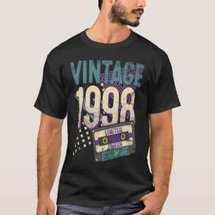 24 jaar oude Vintage 1998 24e verjaardag T-shirt