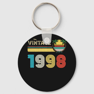 24 jaar oude Vintage 1998 Retro 24th Birthday Sleutelhanger