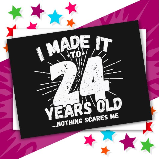 24-jarige Grappige Meme 24e Verjaardag Briefkaart