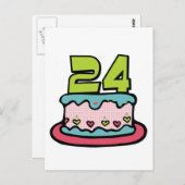 24-jarige verjaardagskaart briefkaart (Voorkant / Achterkant)