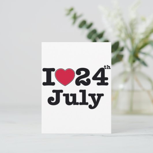 24 juli Mijn verjaardag Briefkaart (Staand voorkant)