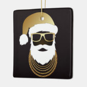 24 karaat Hip Hop Santa Ornament (Links)