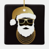24 karaat Hip Hop Santa Ornament (Achterkant)