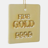 24 Karat Gold Bullion Bar Keramisch Ornament (Rechts)