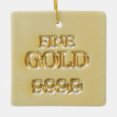 24 Karat Gold Bullion Bar Keramisch Ornament (Voorkant)
