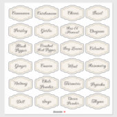 24 Keuken kruiden en specerijen pantry labels stic (Vel)