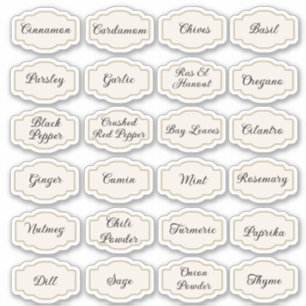 24 keuken kruiden en specerijen pantry labels stic