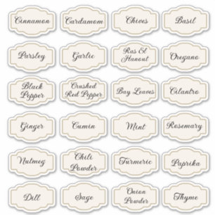 24 Keuken kruiden en specerijen pantry labels stic