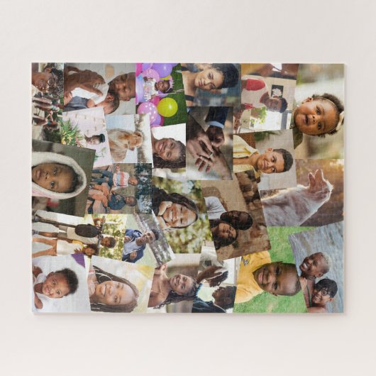24 lukraak overlappende foto's collage Sjabloon Legpuzzel (Horizontaal)