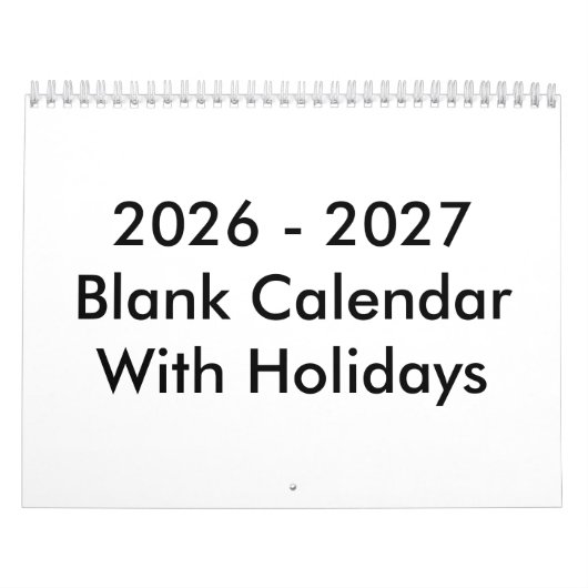 24 maanden blanco kalender 2026-2027 met Feestdage (Hoes)