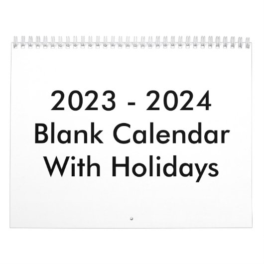 24 maanden lege kalender 2023 - 2024 met feestdage (Hoes)