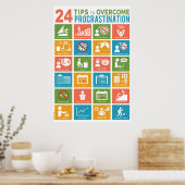 24 MANIEREN OM DE PROCRASTINATIE TE OVERKOMEN POSTER (Keuken)