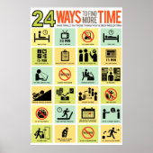 24 manieren om meer tijd te vinden poster (Voorkant)