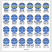 24 Namen Stickers met uw School Logo (Vel)