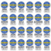 24 Namen Stickers met uw School Logo (Voorkant)