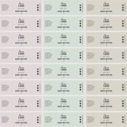 24 Natuurlijke Organische Thema Boteretiketten Sticker (Voorkant)